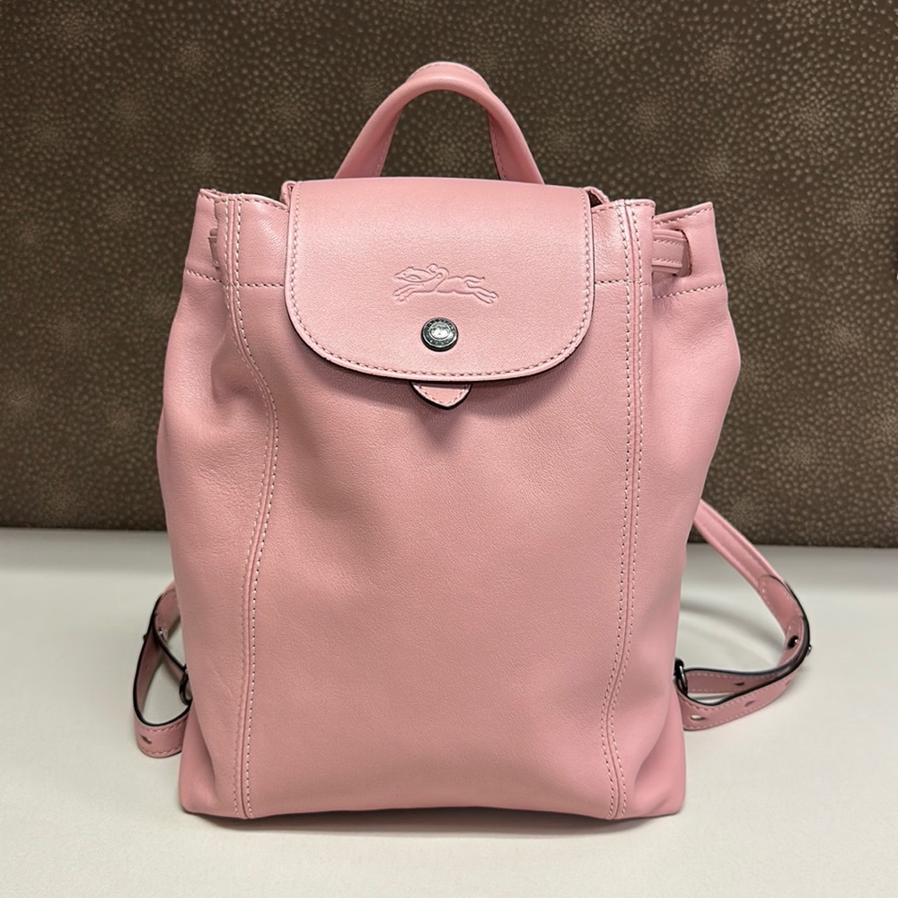 🔥🔥🔥NEW Authentic Longchamp Le Pliage Cuir Leather Backpack - Picture 1 of 15